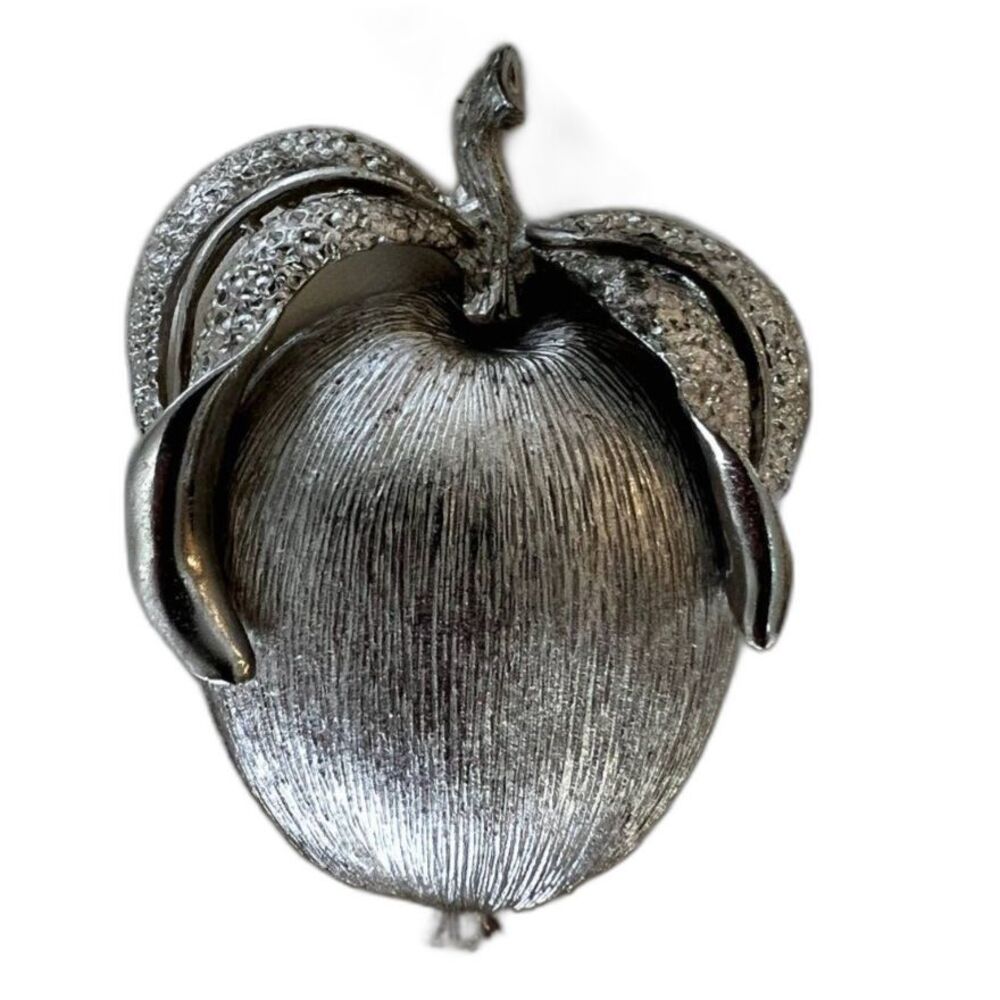 Sarah Coventry Adam's Delight Silver Apple Brooch